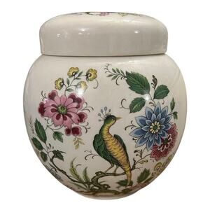 Sadler Ginger Jar Peacock Tea Caddy Sadler England English Trinket Jar